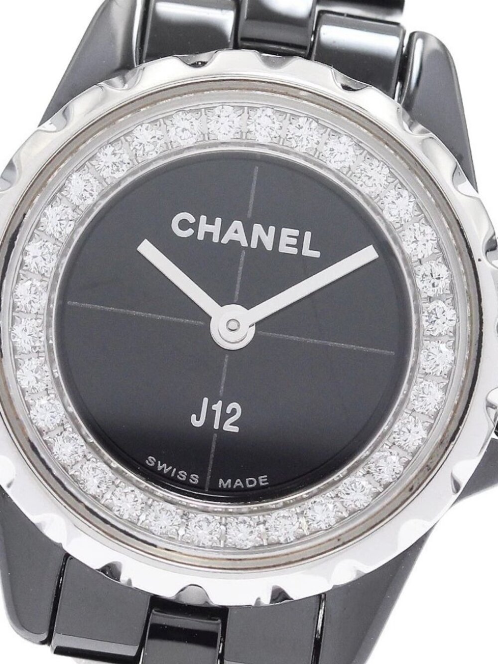 CHANEL J12 XS H5235 Black ceramic diamond black Dial Quartz Ladies Watch_904660